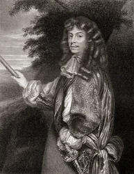 デヴィッドレスリーの肖像（1601-82）ニューロッジ卿、「ロッジの英国の肖像」1822年